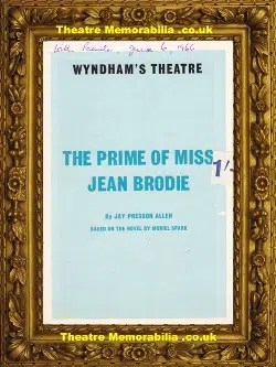 London Wydham Theatre – The Prime Of Miss Jean Brodie – 1966