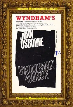 London Wyndhams Theatre – Inadmissible Evidence – 1965