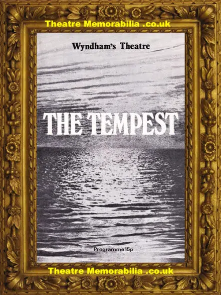 London Wyndhams Theatre – The Tempest – 1975 – Paul Scofield