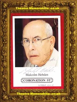 Malcolm Hebden Autograph Signed Picture – Coronation Street