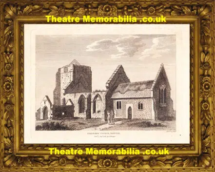 Norfolk Billockby Church Great Yarmouth Antique Engraving 1783