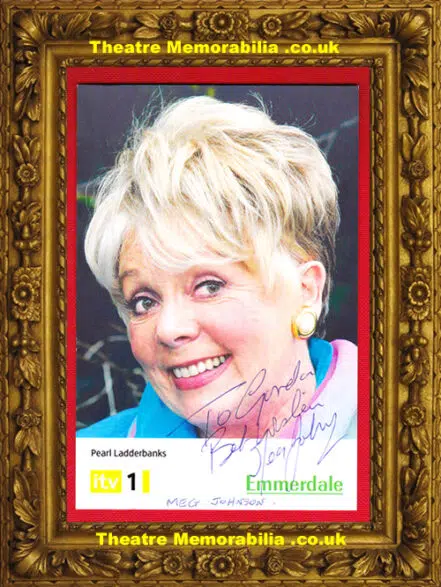 Pearl Ladderbanks Autograph Signed Picture – Meg – Emmerdale