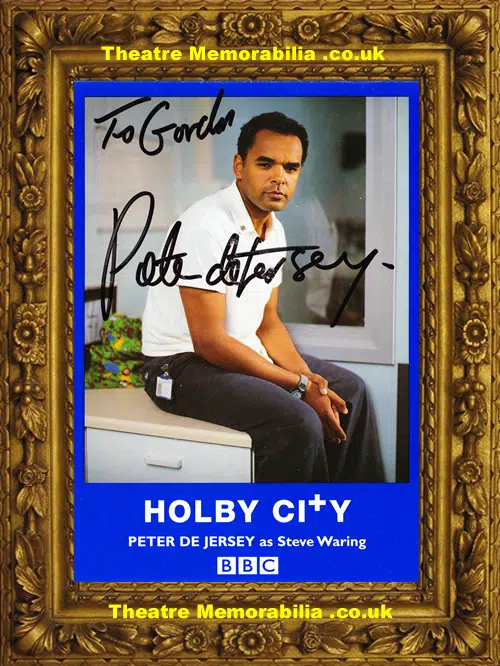 Peter Jersey Autograph Signed Picture - Holby City