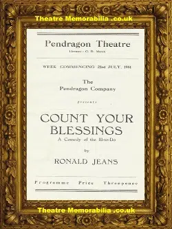Reading Pendragon Theatre – Count Your Blessings – 1951