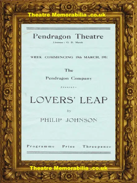 Reading Pendragon Theatre – Lover’s Leap – 1951