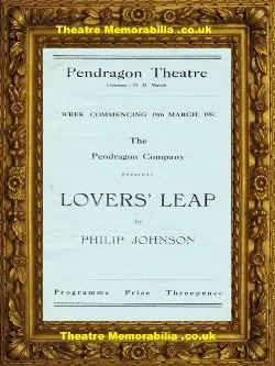 Reading Pendragon Theatre – Lover’s Leap – 1951