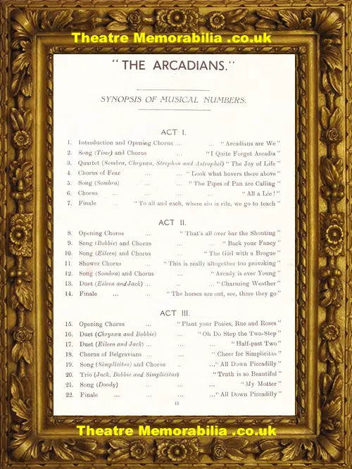 Salisbury New Sarum Theatre - The Arcadians - 1939 - Signed