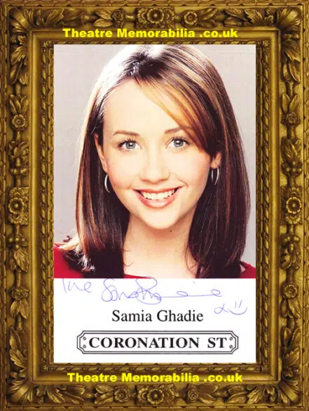 Samia Ghadie Autograph Signed Picture – Coronation Street
