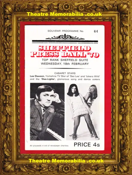 Sheffield Press Ball – Les Dawson Autograph 1960s