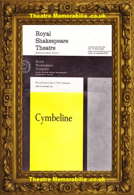 Stratford On Avon – Royal Shakespeare Company – Cymbeline – 1962