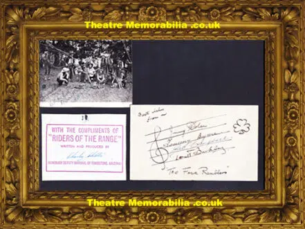The Four Ramblers Autographed Picture Signed Riders Of The Range
