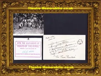 The Four Ramblers Autographed Picture Signed Riders Of The Range