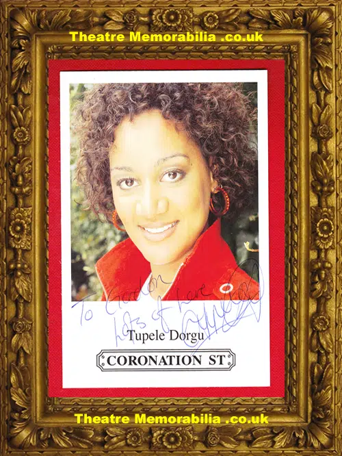 Tupele Dorgu Autograph Signed Picture - Coronation Street