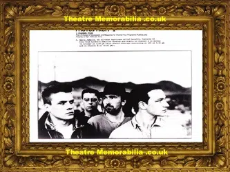 U2 – Irish Rock Band Promo Photograph from Channel Four TV 1988