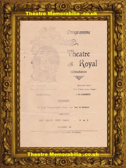 Whitehaven Theatre Royal – Variety Show – 1932