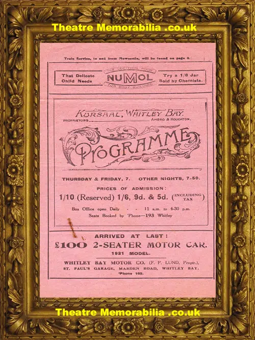 Whitley Bay Kursaal Theatre - Lion And The Mouse -1920s