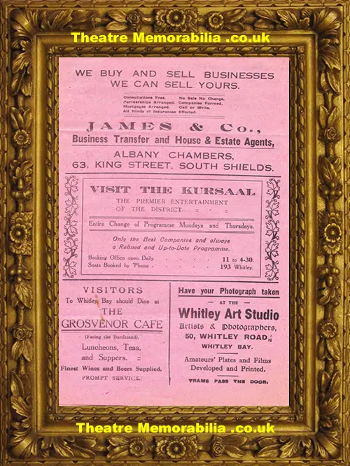 Whitley Bay Kursaal Theatre - Lion And The Mouse -1920s