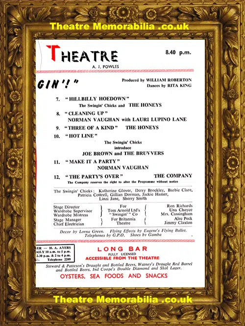 Yarmouth Britannia Theatre - Wingin - 1965 - Joe Brown - Vaughan