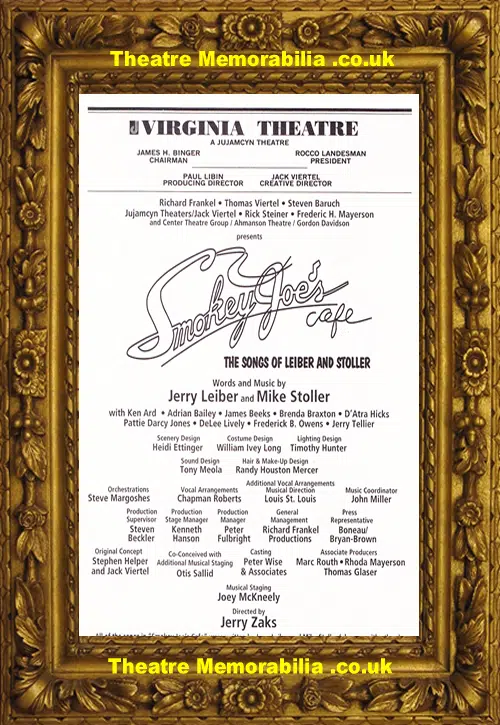 America Virginia Theatre - Smokey Joe's Cafe - 1995 - USA