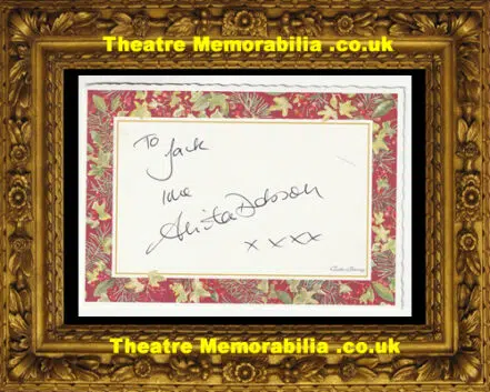 Anita Dobson Autograph Signed Card