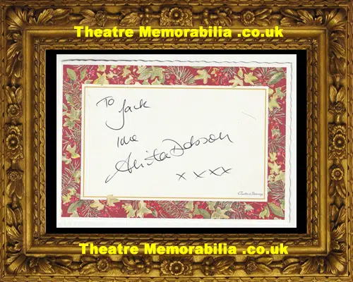 Anita Dobson Autograph Signed Card