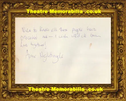 Anne Nightingale Autograph Signed Letter Note BBC Radio Presenter
