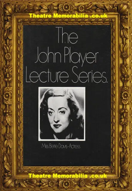 Bette Davis Lecture Series Booklet 1969