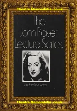 Bette Davis Lecture Series Booklet 1969