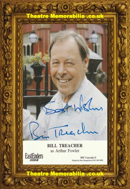 Bill Treacher Autograph Signed Picture Arthur Fowler Eastenders