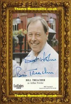 Bill Treacher Autograph Signed Picture Arthur Fowler Eastenders