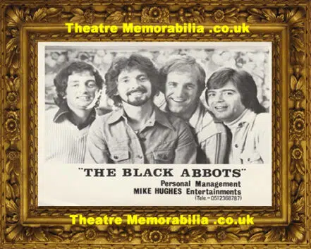 Black Abbots Band Autograph Signed Picture Duo Singers 1970s