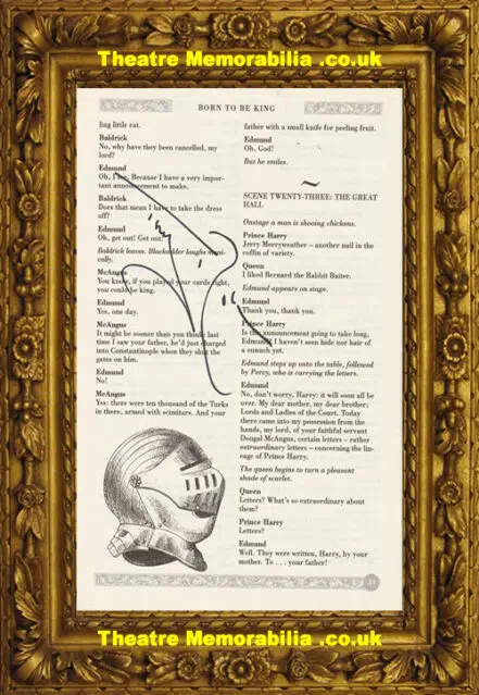 Blackadder Tony Robinson Baldrick Autograph Signed Book Page