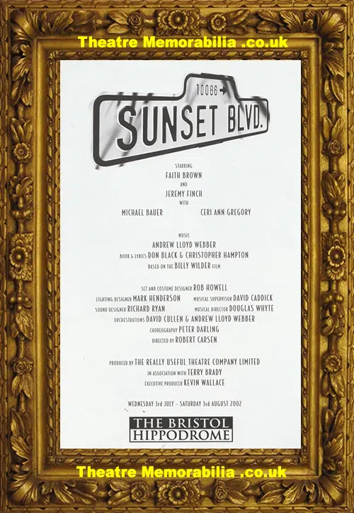 Bristol Hippodrome Theatre - Sunset Boulevard - 2002