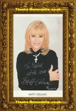 Britt Ekland Autograph Signed Picture - Ex Model Actress