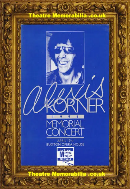 Buxton Opera House Alexis Korner Memorial Concert Programme