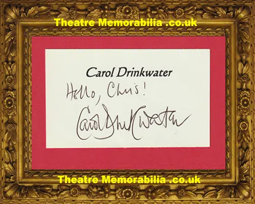 Carol Drinkwater Autograph Signed - All Creatures Great & Small