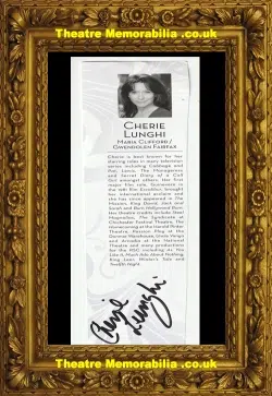 Cherie Lunghi Autograph Signed Page – The Manager Actress