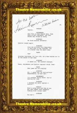 Chernobyl Adrian Rawlins Autograph Nikolai Signed Script Page