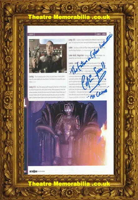 Colin Spaull Autograph Signed Sheet – Doctor Who Mr Crane