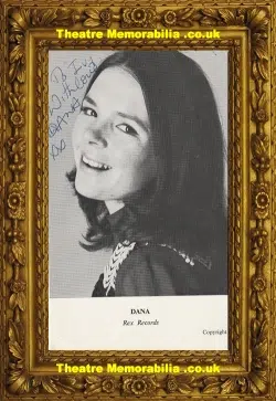 Dana Autograph Signed Picture Singer 1970s