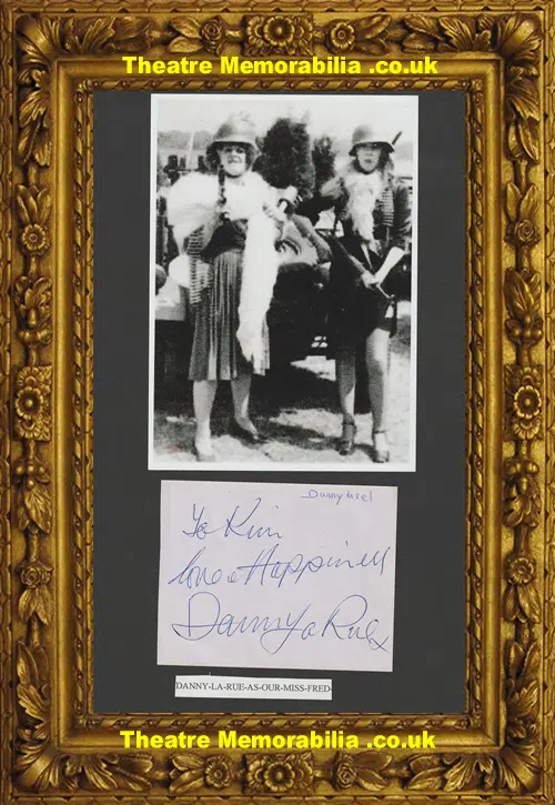 Danny La Rue Signed Autograph + Picture - Singer 1970s