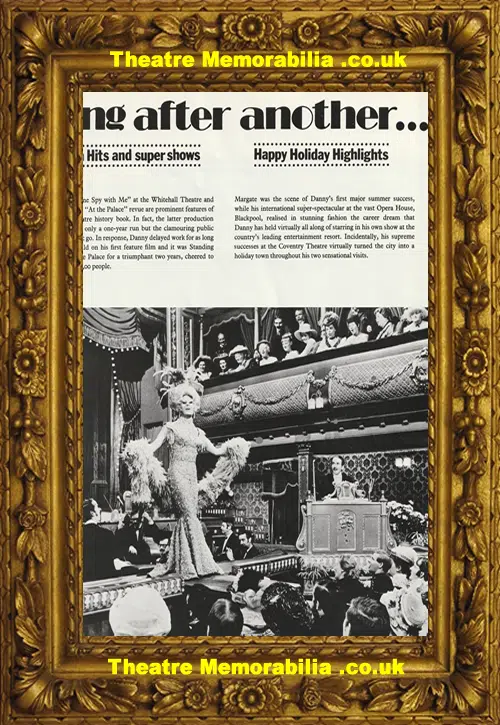 Danny La Rue Tour Brochure Programme Signed Autograph 70s