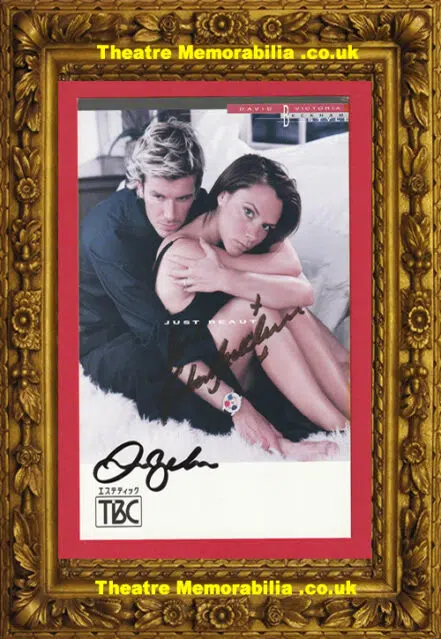 David Beckham And Victoria Autographed SIGNED Picture 1990s