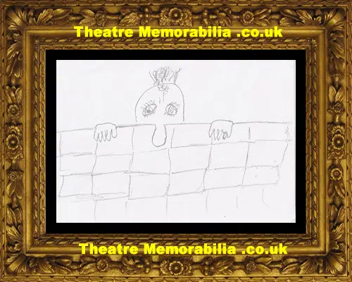 Denis Lawson Autograph Signed Star Wars Wee Man Doodle Drawing