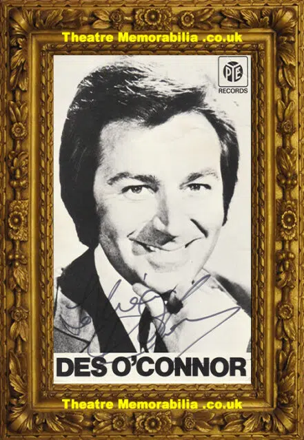 Des O’Connor Autograph Signed Picture British Comedian Presenter