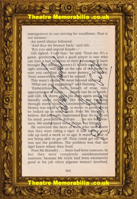 Doctor Who David Suchet Autograph Signed Autographed Book Page