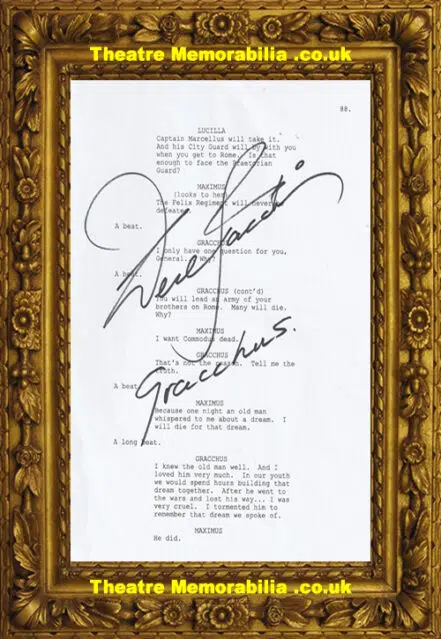 Doctor Who Derek Jacobi Autograph President Signed Script Page