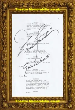 Doctor Who Derek Jacobi Autograph President Signed Script Page