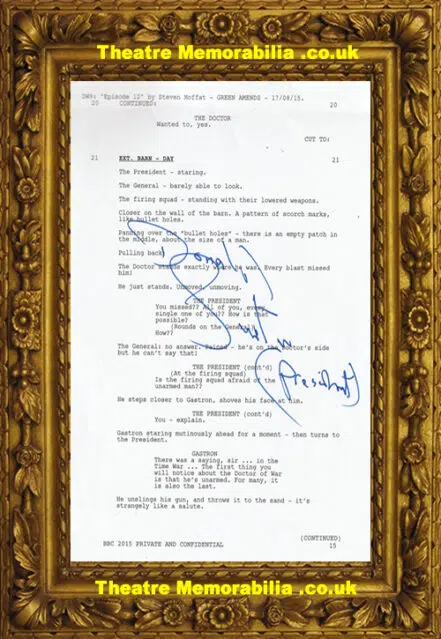 Doctor Who Donald Sumpter Autograph President Signed Script Page