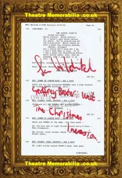 Doctor Who Ian Hilditch Autograph Baxter Signed Script Page